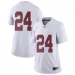 Women's Alabama Crimson Tide #24 Trey Sanders White Limited NCAA College Football Jersey 2403VOEF2